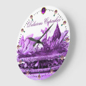 LILA CHARIOT VON SCHWANKEN MIT KUCHEN UND PASTER GROßE WANDUHR (Winkel)