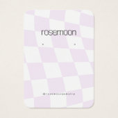 Lila Checked Earring Display Card (Vorderseite)