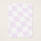 Lila Checked Earring Display Card (Rückseite)