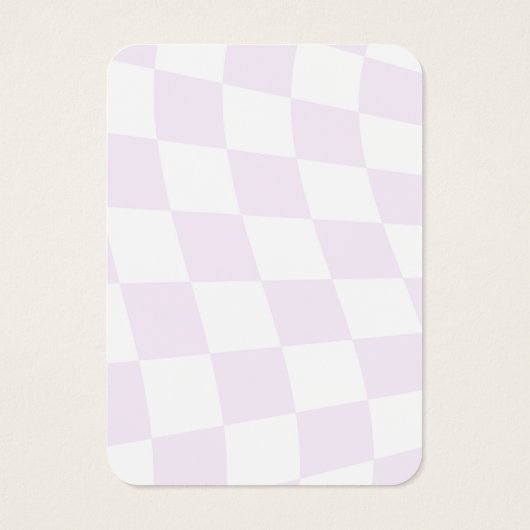 Lila Checked Earring Display Card (Rückseite)