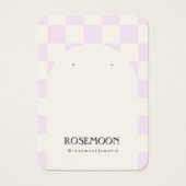 Lila Checked Earring Display Card (Vorderseite)