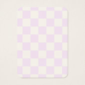 Lila Checked Earring Display Card (Rückseite)