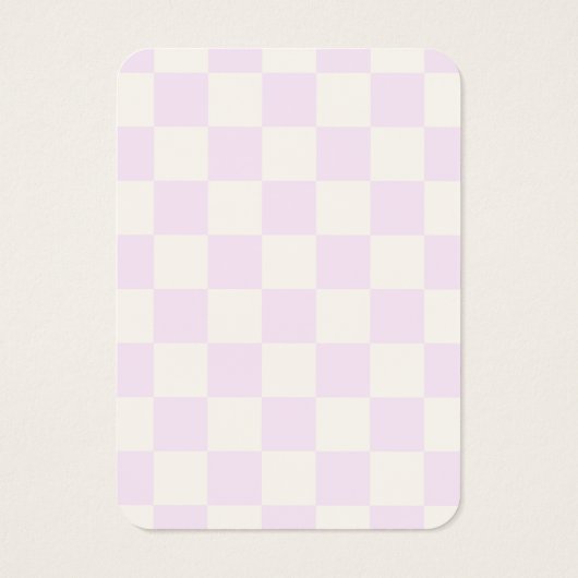 Lila Checked Earring Display Card (Rückseite)