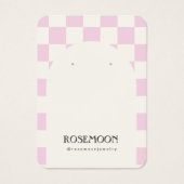 Lila Checked Earring Display Card (Vorderseite)