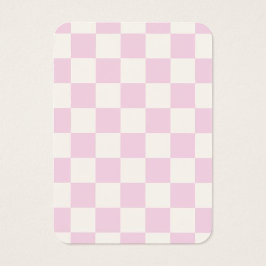 Lila Checked Earring Display Card (Rückseite)