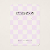 Lila Checked Earring Display Card (Vorderseite)