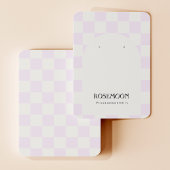 Lila Checked Earring Display Card