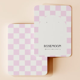 Lila Checked Earring Display Card