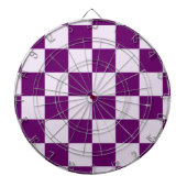 Lila Checkered Muster Dartscheibe (vorne)