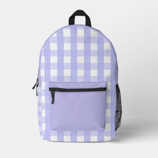 Lila Checkprint Nähbeutel schneiden Bedruckter Rucksack (Vorderseite)
