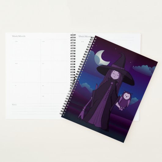 Lila Cheeky Witch® Planner mit Hexe und Schale Planer (Anzeige)