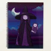 Lila Cheeky Witch® Planner mit Hexe und Schale Planer (Vorderseite)
