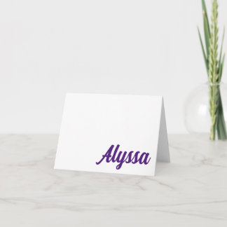 LILA CHEER Ft. Worth, TX Personalisiert Note Card