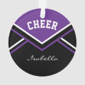 Lila Cheerleader 📣 💖 Cheer Ornament (Rückseite)