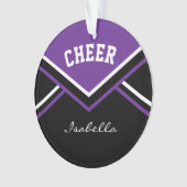 Lila Cheerleader 📣 💖 Cheer Ornament (Vorderseite)