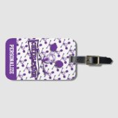 Lila Cheerleader Gepäckanhänger (Vorderseite (Horizontal))