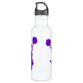 Lila Cheerleader-Gewohnheit Trinkflasche (Rückseite)