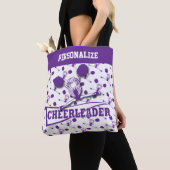 Lila Cheerleader-Mädchen - ganz über Druck Tasche (Von Nahem)
