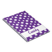 Lila Cheerleader Pom Pom Muster Notizblock (Rechte Seite)