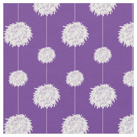 Lila Cheerleader Pom Pom Muster Stoff (Nahaufnahme)