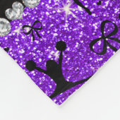 Lila cheerleading Glitter des Nameindigos Fleecedecke (Ecke)