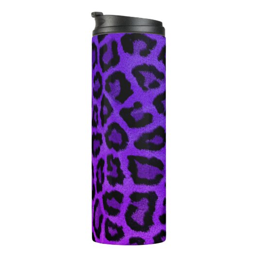 Lila Cheetah Tumbler Thermosbecher (Nach rechts gedreht)