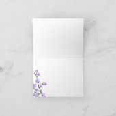 Lila Cherry Blossom Dankeschön-Karten Dankeskarte (Innenseite)