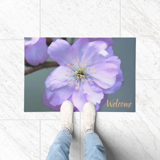 Lila Cherry Blossom Doormat Fußmatte (Indoor)