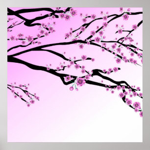 Lila Cherry Blossom Sakura Poster