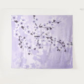 Lila Cherry Blossom Wandteppich (Vorderseite (Horizontal))