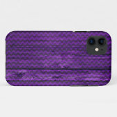 Lila Chevron-Muster Holz Case-Mate iPhone Hülle (Rückseite (Horizontal))