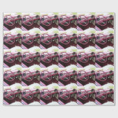 Lila Chevy Bel Air Geschenkpapier (Flach)