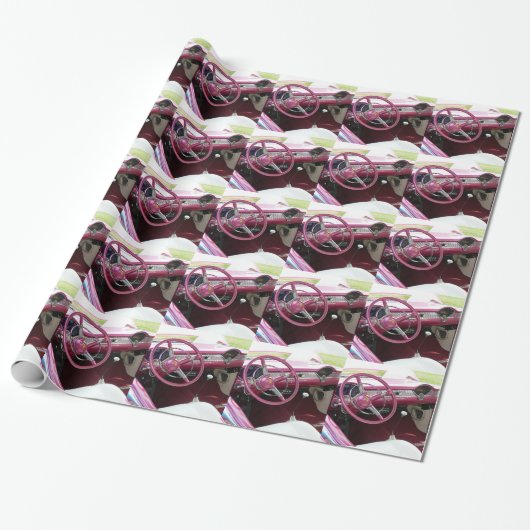 Lila Chevy Bel Air Geschenkpapier (Ungerollt)