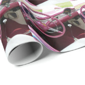 Lila Chevy Bel Air Geschenkpapier (Rolleneckpunkt)