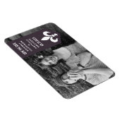 Lila Chic Blüh-Banner Speichern Sie das Datumsfens Magnet (Rechte Seite)