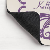 Lila Chic Damask Mousepad (Ecke)