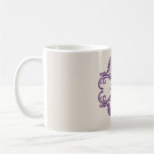 Lila Chic Damask Tasse (Links)