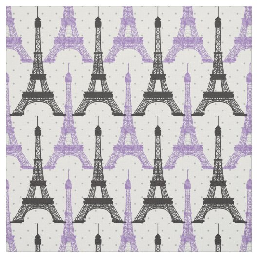 Lila-Chic-Eiffelturmmuster Stoff (Muster)