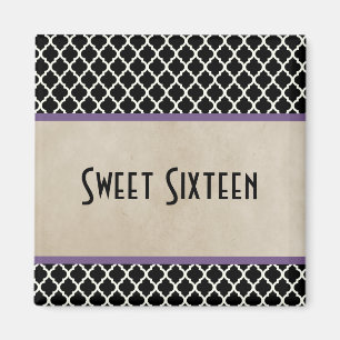 Lila Chic Quarto Sweet 16 Magnet