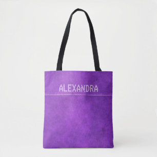 Lila Chic Seamed Leather Name Personalisiert Tasche