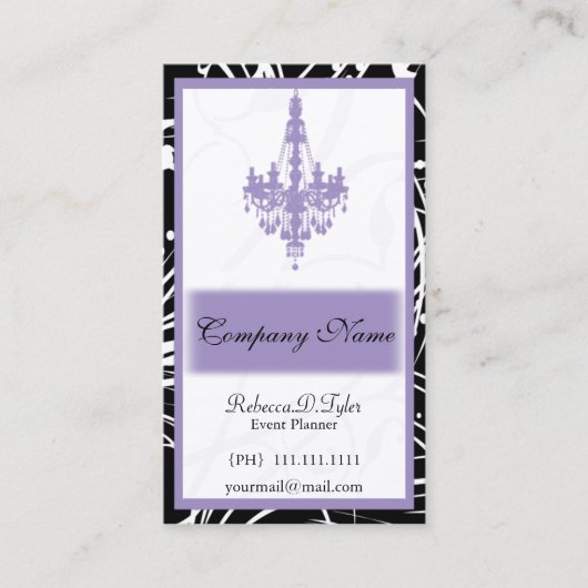 lila-Chic-Visitenkarten Visitenkarte (Vorderseite)