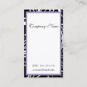 lila-Chic-Visitenkarten Visitenkarte (Rückseite)