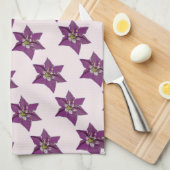 Lila Chili Pepper Blossom Geschirrtuch (Viertel Falte)