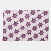 Lila Chili Pepper Blossom Geschirrtuch (Horizontal)