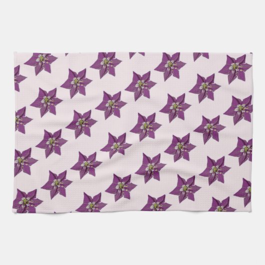 Lila Chili Pepper Blossom Geschirrtuch (Horizontal)