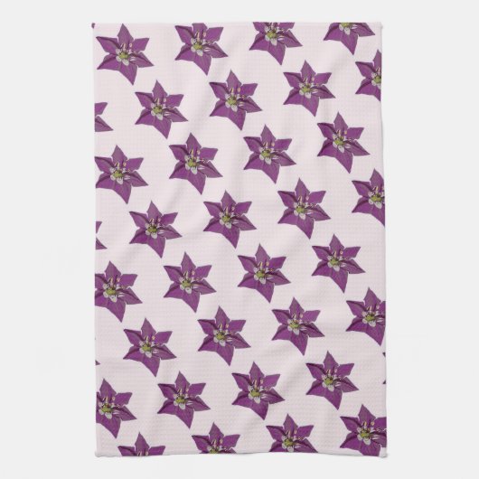 Lila Chili Pepper Blossom Geschirrtuch (Vertikal)