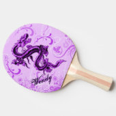 Lila chinesischer Drachekundenspezifisches Ping Tischtennis Schläger (Seitenansicht)
