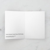 Lila chinesischer Hund mit Haube in den rosa Karte (Innenseite)