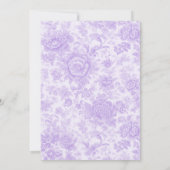 Lila Chinoiserie Brautparty Einladung (Rückseite)