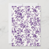 Lila Chinoiserie Hochzeit Einladung (Rückseite)